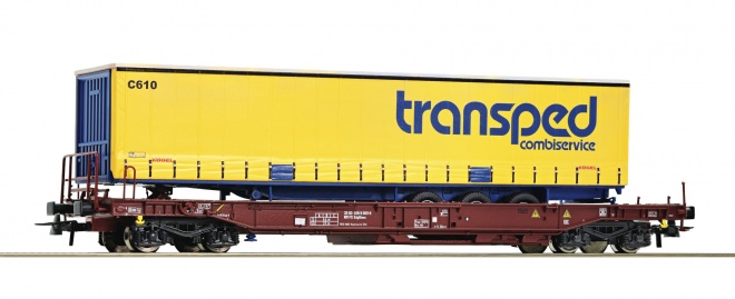 Standard pocket car with trailer TRANSPED<br /><a href='images/pictures/Roco/Roco-76749.jpg' target='_blank'>Full size image</a>